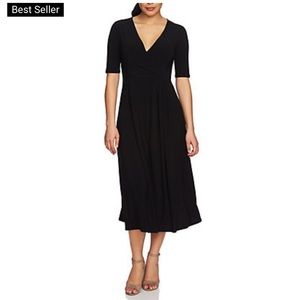 Black Chaus wrap dress